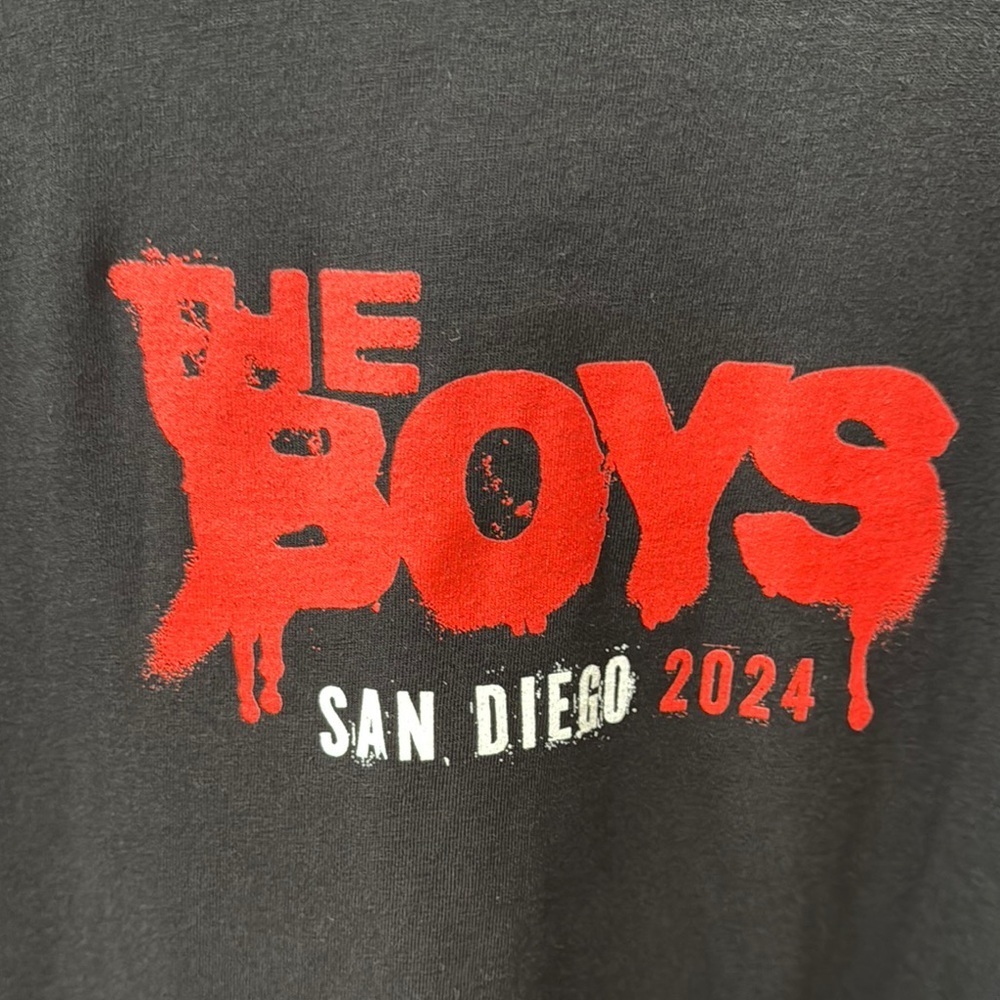 COLLECTOR THE BOYS COMIC CON San Diego 2024 Black T-Shirt NWOT American Apparel - Picture 2 of 8